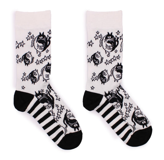 Hop Hare Bamboo Socks - Ying Yang (M-L)