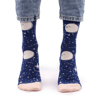 Hop Hare Bamboo Socks - Moon Walk